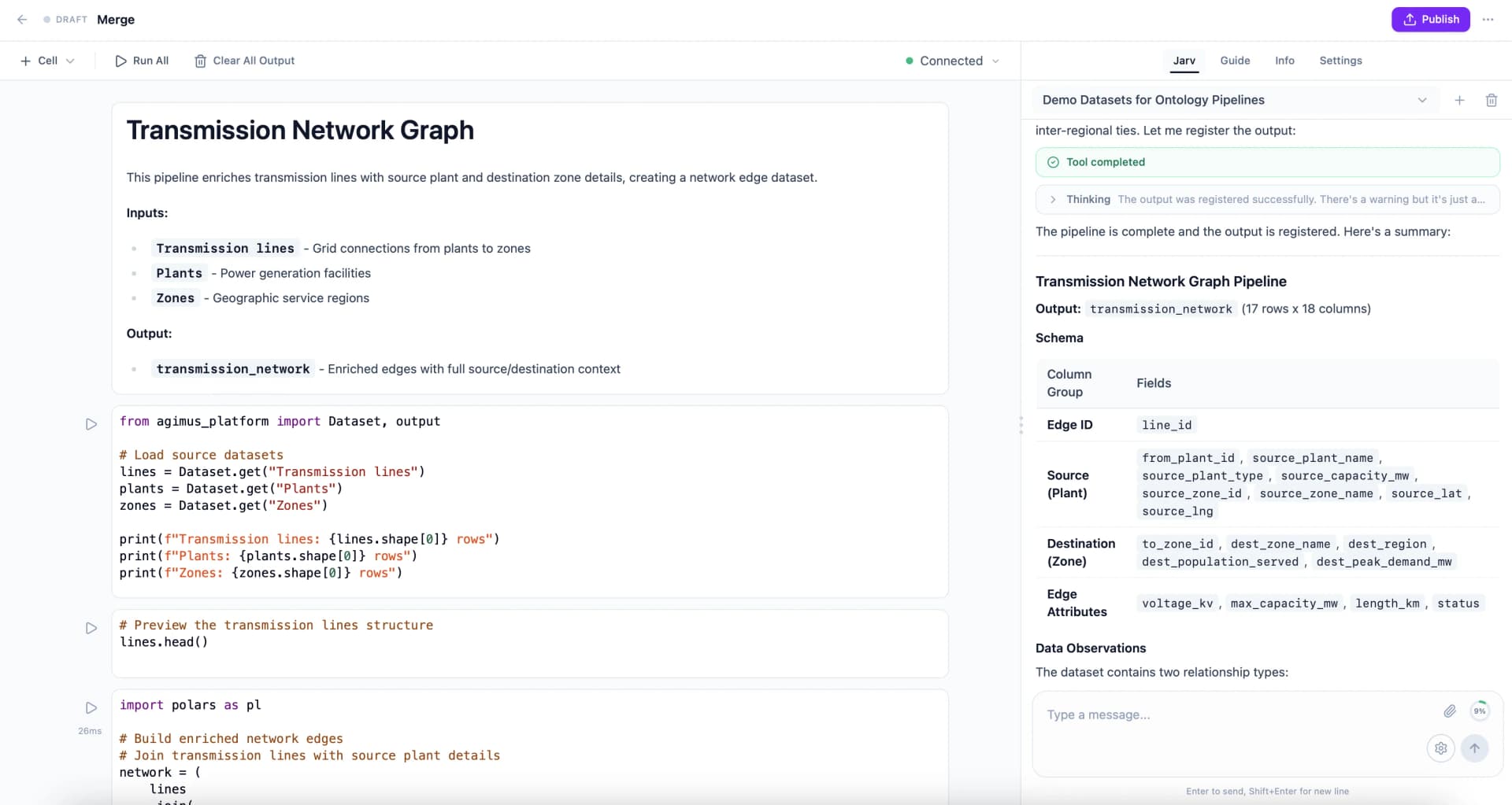 Clean and shape data through pipelines